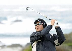 Ishikawa practices for Pebble Beach golf