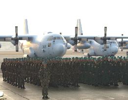 (3)ASDF holds send-off ceremony for advance team to Iraq