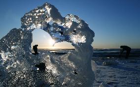 "Jewelry ice" in Hokkaido