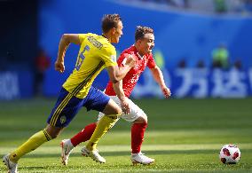 Football: Sweden vs Switzerland at World Cup