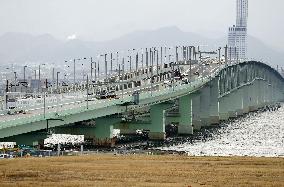 Access bridge to Kansai airport