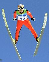 Japan's Ito finishes 20th in Olympics large hill ski jumping