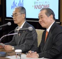 Asahi Breweries to buy 10% stake in Kagome to form business tie-