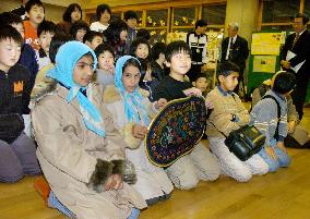 Iranian children visit Yamakoshi Village children