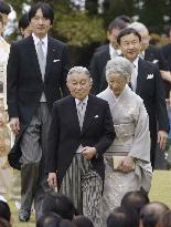 Emperor, empress host autumn garden party