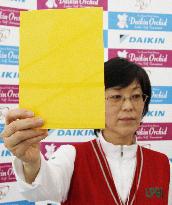 Yellow card for golf