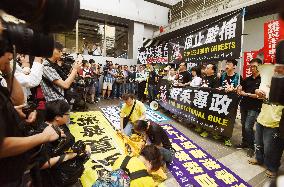 Pro-democracy protesters in Hong Kong
