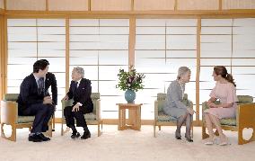 Emperor, empress meet with Canadian prime minister, wife