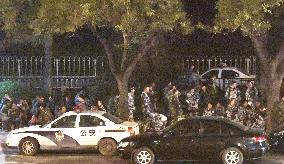 Demonstration in front of Chinese defense ministry