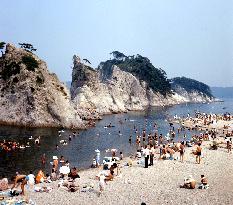 Jodogahama beach in northeastern Japan