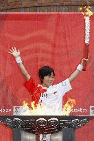 Beijing Olympic torch relay held in Nagano