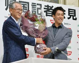 U.S. Open tennis runner-up Nishikori returns home