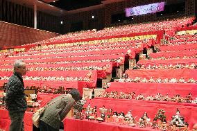 Some 4,700 "hina" dolls displayed in hall in Katsuura, eastern Japan