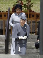 Japanese imperial couple visits late emperor's mausoleum