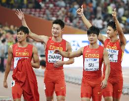 China 2nd in men's 4x100 meter relay at world championships