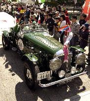 Classic cars on display in western Japan