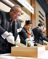 U.N. world confab participants plant acorn seedlings