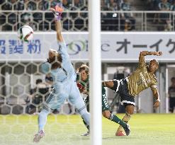 Marinos forward Ademilson scores opening goal in J-League game
