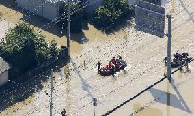 Rescue operations continue in flooded city in eastern Japan