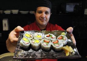 Rio restaurant serves mango, strawberry sushi rolls