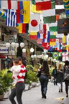 Sao Paulo street on eve of FIFA World Cup finals