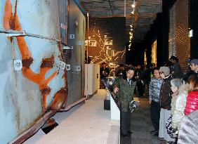 Kobe museum shows expressway portion damaged by 1995 quake