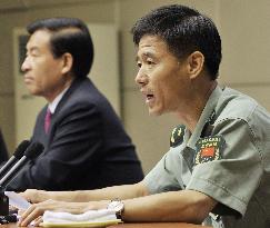 Senior Chinese army officer speaks to press in Beijing