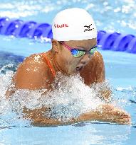 Watanabe fails to earn medal in women's 100 breaststroke