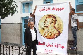 Tunisians celebrate social group's pick as Nobel Peace Prize winner