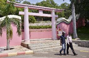 Movie set of Japanese garden in India's Ramoji Film City