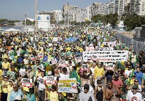 People in Brazil protest against corruption