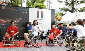 Event marks start of 5-year countdown to Tokyo Olympics, Paralympics