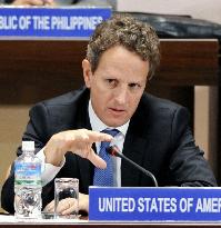 Geithner speaks after APEC meeting