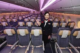 Airbus unveils cabin of brand-new A350-900