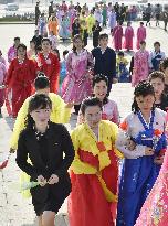 N. Korea marks late founder's birthday in jovial mood