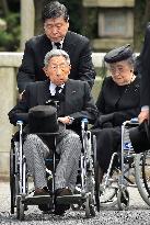 Prince Mikasa, wife attend ceremony for 1st anniv. of son's burial