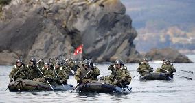 Coast guard, troops conduct joint disaster drill in northern Japan