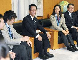 Japanese athletes return home from Vancouver