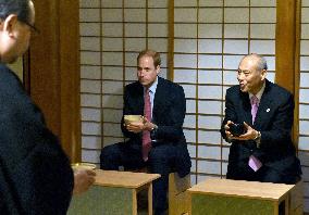 Britain's Prince William arrives in Japan