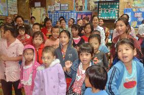 Children at Umpiem Mai refugee camp in Thailand