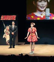 Japan actress/illustrator Nakagawa attends gathering of cartoonists