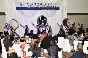 Drum performance at Pacific island summit dinner