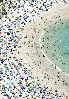 Shirarahama Beach in western Japan