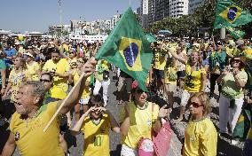 People in Brazil protest against corruption
