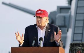 U.S. presidential candidate Trump makes speech in LA