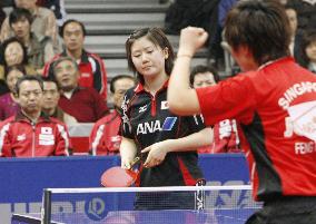 Japanese women finish in 3rd at world table tennis c'ships