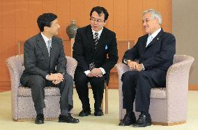 Chilean President Pinera meets crown prince in Japan