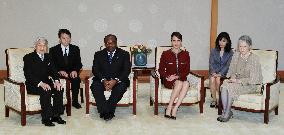 Japan emperor meets with Gabon president