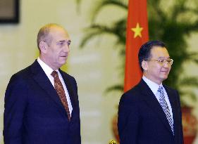 Israeli premier Olmert in Beijing