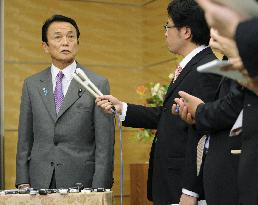 Extension of Diet session inevitable: Aso